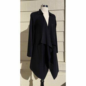 Exclusively Misook Black Waterfall Drape Jacket